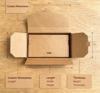Boîte en papier kraft pliable personnalisée en gros avec logo, recyclable, écologique, pour bijoux, petits cadeaux, articles faits à la main