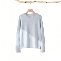 Ventes chaudes : Nouveau pull en cachemire pour femmes, col rond, manches longues, coupe ample, personnalisable