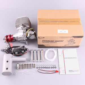 Motor de gasolina RCGF de 60cc con escape lateral CNC para avión RC, uso en exteriores, material metálico - Product Image 3