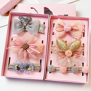 Ensemble de bandeaux à nœuds pour petite fille, boîte cadeau, accessoires pour cheveux, livraison gratuite, vente en gros - Product Image 1