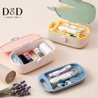 Kit de couture portable, boîte de rangement pour aiguilles et fils, ensemble d'outils de couture à la main multifonction pour la réparation de vêtements, artisanat, bricolage
