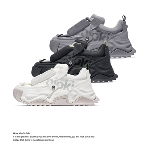 Chaussures de sport de luxe unisexes <span class=keywords><strong>en</strong></span> <span class=keywords><strong>cuir</strong></span> véritable, plateforme épaisse, chaussures de papa, streetwear haut de gamme, chaussures décontractées tendance - Product Image 4