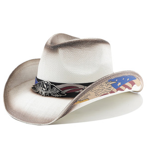<span class=keywords><strong>Sombrero</strong></span> Vaquero Estilo Americano Unisex con Ala Rizada y Rígida, 100% Poliéster, para las Cuatro Estaciones, de Alta Gama - Product Image 3