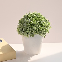 Nouvelle Arrivée Pot de Fleurs Artificielles d'Intérieur Haute Simulation en Plastique et Soie pour Mariage, Noël, Pâques, Cadeau de Festival, Décoration Intérieure