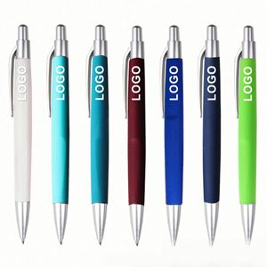 Stylo bille personnalisé avec logo pour la promotion d'entreprise, stylo d'écriture pour hôtel et bureau avec corps en plastique, idéal pour les cadeaux promotionnels lors des salons professionnels - Product Image 1