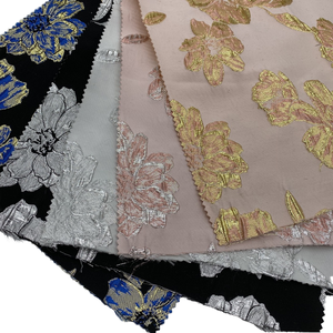 2021新设计中国纺织品供应商100% 聚酯时尚花艺编织提花锦织面料 - Product Image 1