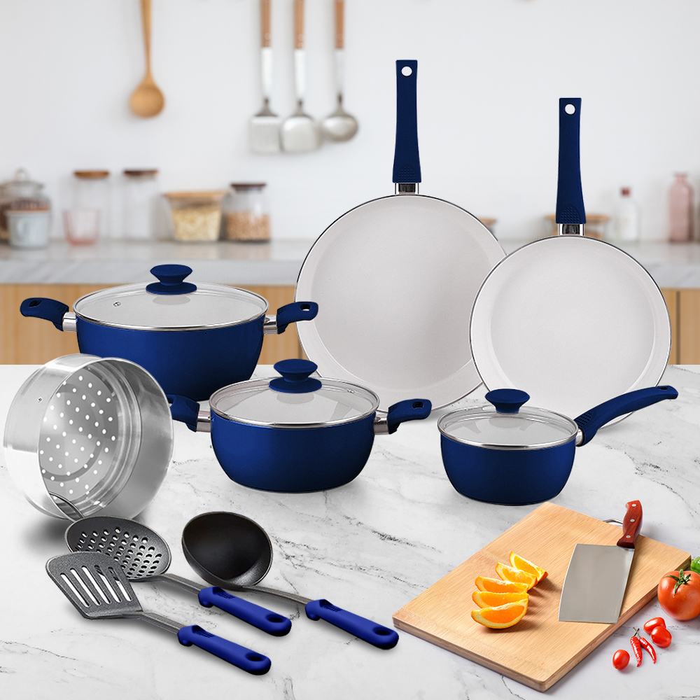 Горячая Распродажа Caserole Индукционная кухонная алюминиевая гранитная Антипригарная посуда набор