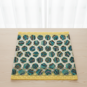 Tissu en coton jersey imprimé wax africain vert pour vêtements de mode, dentelle et broderie - Product Image 3