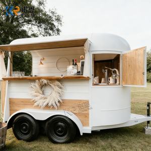 Bar à cocktails mobile vintage sur remorque de type remorque à chevaux, pour mariage, événement, festival - Product Image 2