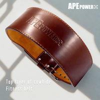 Ceinture de soutien de taille en cuir de vachette pleine fleur pour la musculation accroupie et soulagement de la douleur au bas du dos en cuir véritable