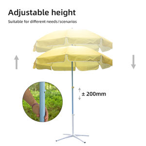 Sombrilla de playa de 2,5 m de alta calidad con borlas, silla de Playa Blanca y Amarilla y juego de sombrilla para hoteles - Product Image 3