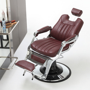 Sillón de Barbería de Metal de Alta Gama, Estilo Americano, con Reposabrazos Giratorios, para Peluquería y Estética Masculina - Product Image 4