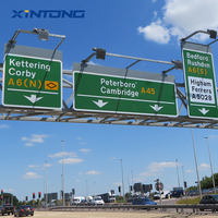 Portique routier sur mesure pour signalisation routière de grande envergure et solutions avancées de gestion des voies de circulation
