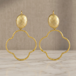 Pendientes Colgantes de Latón Hechos a Mano, Chapados en Oro, Estilo Boho, para Compromiso, Boda, Moda - Product Image 2
