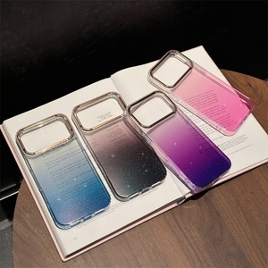กรอบกล้องชุบทองเพื่อป้องกัน PC เคสโทรศัพท์ TPU แบบใสแวววาวสำหรับ iPhone 17 17 Air 17pro Max - Product Image 2