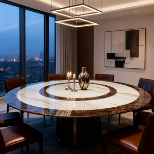 Hiện đại sang trọng khách sạn & nhà hàng đồ nội thất hiện đại Thiết kế bằng đá cẩm thạch bàn ăn - Product Image 3