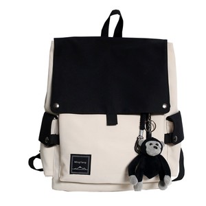 Mochila informal, estilo campus, para estudiantes de secundaria, tanto para chicos como para chicas. Diseño simple con solapa, ideal como mochila escolar. - Product Image 5