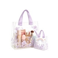Sac fourre-tout en plastique transparent givré à soudure ultrasonique, sac à main de rangement visuel