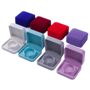 Jewelry Gift <b>Box</b> Square <b>Rings</b> Packaging Display Portable Travel Case Velvet <b>Ring</b> <b>Box</b> Bangle <b>Box</b> - Product Image 2