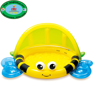 Piscina Gonfiabile Personalizzata in PVC a Forma di Ape per Bambini con Parasole per Divertimento Estivo in Acqua - Product Image 5