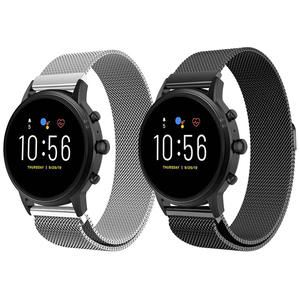 Bracelet de montre en métal magnétique à boucle milanaise de 22mm pour <span class=keywords><strong>Fossil</strong></span> <span class=keywords><strong>Gen</strong></span> 5 6/hommes <span class=keywords><strong>Gen</strong></span> 4/bracelet de montre intelligente Sport pour hommes - Product Image 1