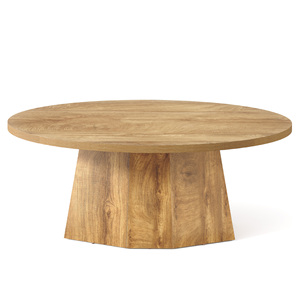 Tavolino da Caffè Ovale Tribesigns 47 Pollici con Base Poligonale, Arredamento Commerciale per Hotel, Lobby, Ufficio e Settore Alberghiero - Product Image 5