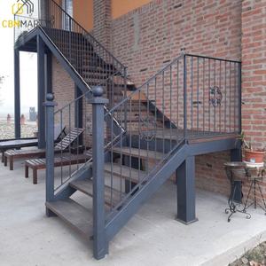 CBMMart Marches en bois entièrement couvertes au design 3D unique avec lumière LED et garde-corps en verre fixe permettant de gagner de l'espace. - Product Image 5