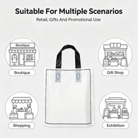 Sac de transport en plastique écologique avec poignée en corde, logo personnalisé imprimé, prêt à être expédié pour l'emballage des achats