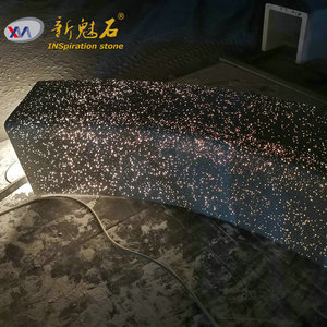 Nuevos Materiales de Construcción de Piedra, Banco de Hormigón Translúcido GRC XMS006, Asiento de Parque Iluminado para Exteriores, Uso en Paisajismo Municipal - Product Image 1