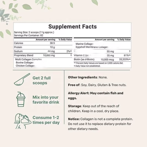 Multi collagene con biotina vitamina C collagene in polvere per adulti collagene in polvere - Product Image 3