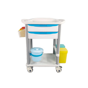 Chariot médical pour citoyens de classe inférieure XQ-ZL-01 en profilé aluminium ABS, chariot de traitement double couche pour usage hospitalier - Product Image 2