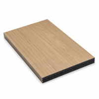 Panel Dinding Veneer Kayu Arang Bambu Tahan Api B1, Tahan Air, untuk Pelapis Dinding Interior Proyek Kantor dan Hotel