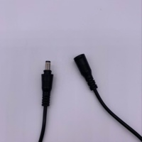 1m schwarze Verriegelung Gleichstrom buchse 5,5x2,1mm Buchse zu Stecker Kabel 20AWG PVC-Jacke