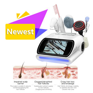 Cepillo Eléctrico de Acero Inoxidable con Luz Roja para el Crecimiento del Cabello, Dispositivo de Belleza para Masaje del Cuero Cabelludo (Lentes 50x/200x, AC 110V/220V 60Hz, ABS) - Product Image 5