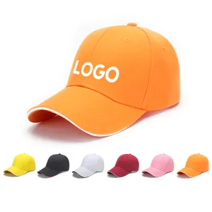 도매 조정 가능한 면 빈 모자 제조업체 맞춤형 자수 로고 도매 6 패널 장착 검은 야구 모자