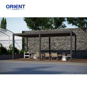 Kit de <span class=keywords><strong>pergola</strong></span> à auvent en aluminium motorisé de bonne qualité pour l'extérieur <span class=keywords><strong>Pergola</strong></span> de <span class=keywords><strong>toit</strong></span> de couleur blanche à <span class=keywords><strong>lames</strong></span> imperméable pour l'extérieur - Product Image 5