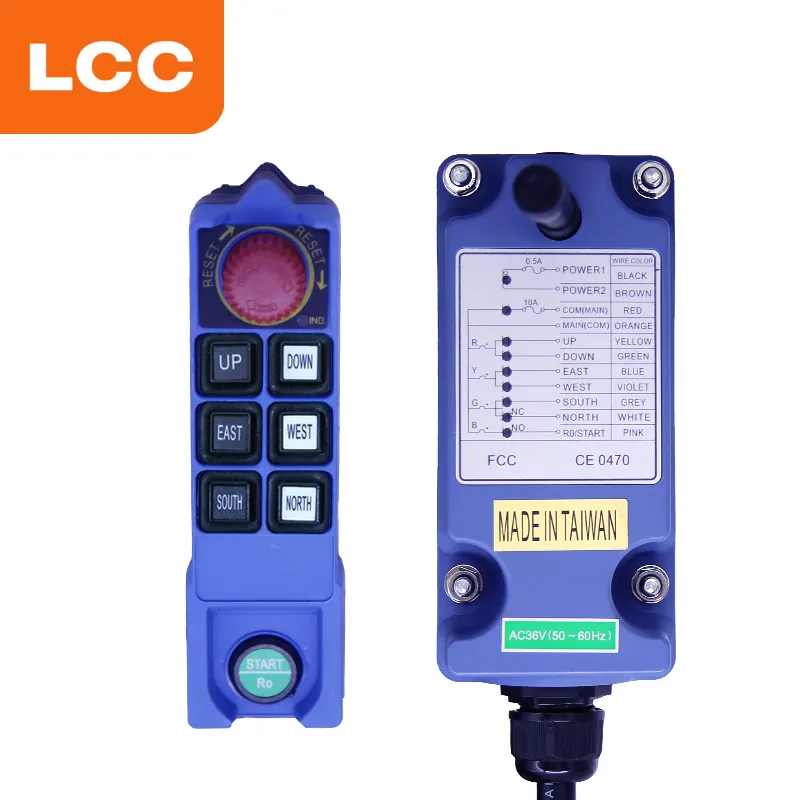 Control remoto inalámbrico industrial para grúa, resistente al agua, SAGA-L8B, 433mhz/315mhz