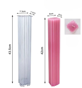 Moules à <span class=keywords><strong>bougies</strong></span> DIY faits maison <span class=keywords><strong>pour</strong></span> fêtes – Variété de moules cylindriques en plastique transparent très longs et durables <span class=keywords><strong>pour</strong></span> <span class=keywords><strong>bougies</strong></span> - Product Image 1