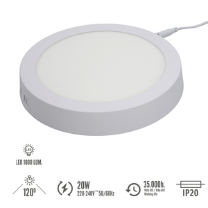 ดาวน์ไลท์ Superficie Led 20 วัตต์ 1800 ลูเมน 3000K - Product Image 3