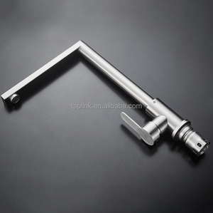 Hochwertige, preisgünstige SUS304 quadratische gebürstete Nickel-Küchenarmaturen mit Einlochmontage und Einhandbedienung im modernen Design - Product Image 2