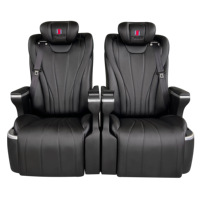 Siège de voiture personnalisé style aviation pour Van, VR, SUV – Fauteuil capitaine en cuir à dossier haut réglable