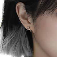 Bijoux fins 925 argent Sterling étoile Trail boucles d'oreilles pour femmes étoile à quatre branches conception élégant bijoux en argent