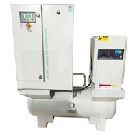 Compresseur d'air à vis sans huile tout-en-un à entraînement par courroie industrielle 3,7 KW L05T-Y37-8LR avec sécheur d'air congelé et réservoir d'air