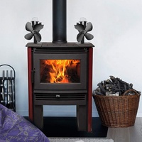 Ventilateurs de poêle à bois à 4 lames, chauffage intérieur de la maison, ventilateur de cheminée, ventilateur de poêle à chaleur en Aluminium pour brûleur à bois, foyer de maison