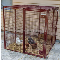 Chenil moderne de luxe de 5 pieds de hauteur pour animaux Cage pour chien en fer modulaire simple avec portail et plateau en plastique