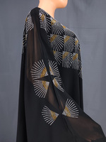 Robe de soirée de luxe pour femme grande taille, sans couture, pour l'Aïd, l'hiver, l'automne, les cocktails, les mariages, abaya à manches longues, ouverte sur le devant