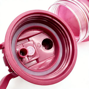 Bouteille d'eau en plastique Tritan Sk PC sans BPA de 32 oz/1000 ml, anti-fuite, avec marqueur de temps, couvercle à rabat et paille, pour le fitness - Product Image 5