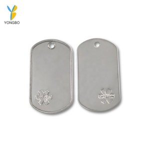 Medagliette per Cani in Acciaio Inossidabile Incise, Targhetta di Allerta Medica con Simbolo Stella della Vita, Ciondolo Militare - Product Image 4