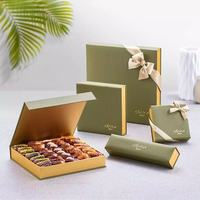 Boîtes d'emballage personnalisées de luxe en carton magnétique pour baklava, fruits secs, dattes, chocolats, bonbons, emballage pour Ramadan, boîte cadeau pour l'Aïd