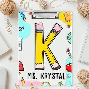 Đồ dùng học tập ngày đầu tiên của trường trẻ em Quà tặng trở lại trường học trẻ em Quà tặng tùy chỉnh Trống Tùy Chỉnh Acrylic clipboard với trẻ em Tên - Product Image 3